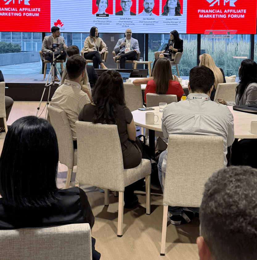 A shot from the back of the audience at a FAMF panel, all highly engaged with the talk
